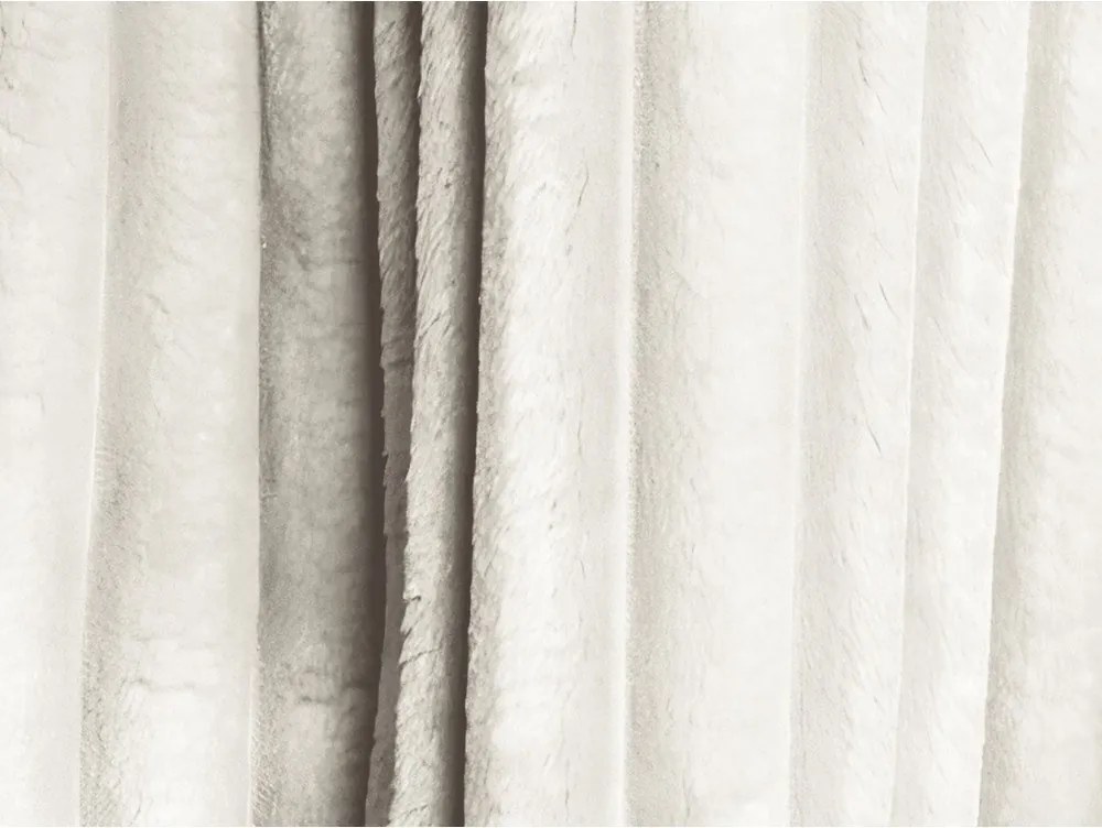 Krémovobiela menčestrová rozkladacia/s úložným priestorom pohovka 252 cm Kona – Makamii