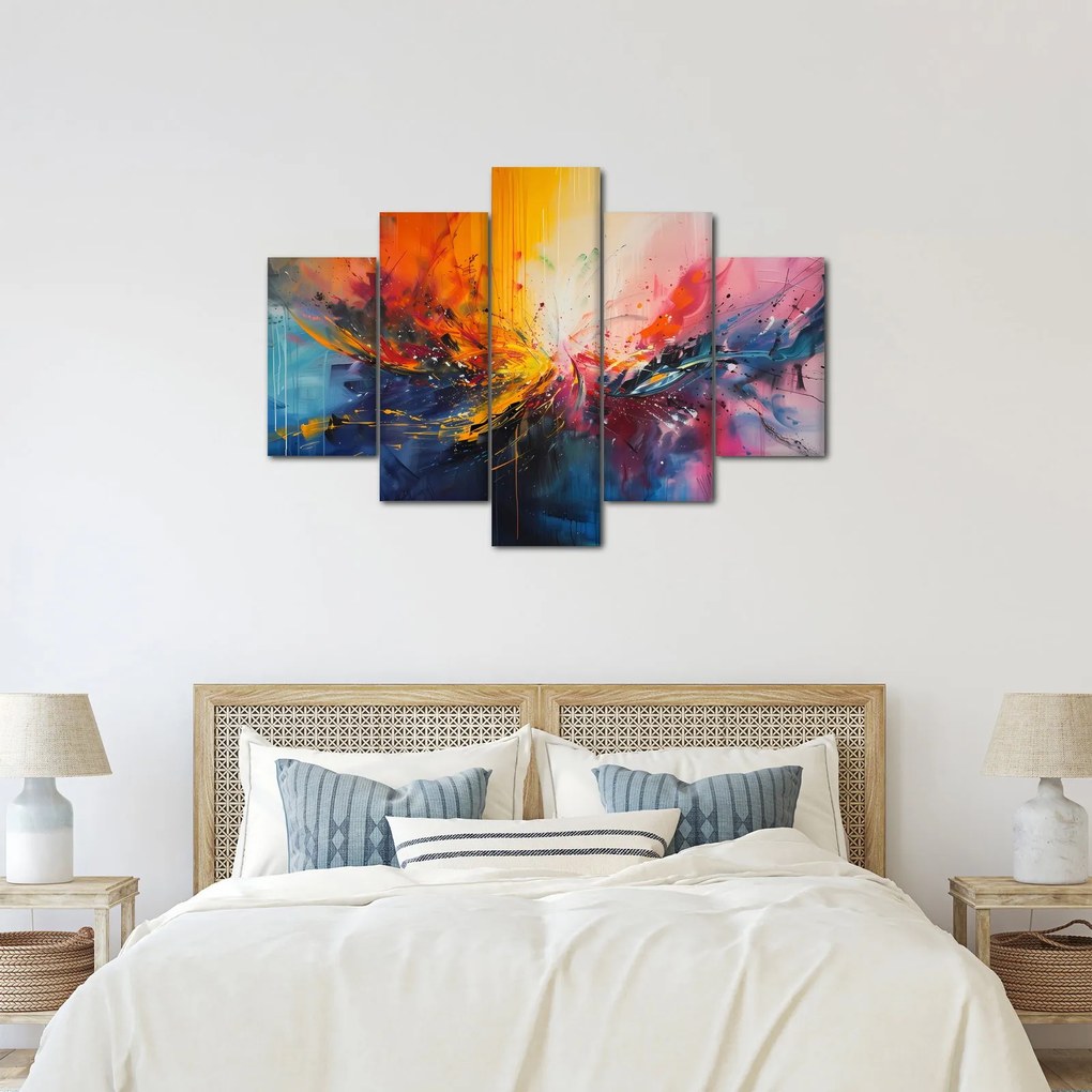 Obraz - Farebná abstrakcia (150x105 cm)
