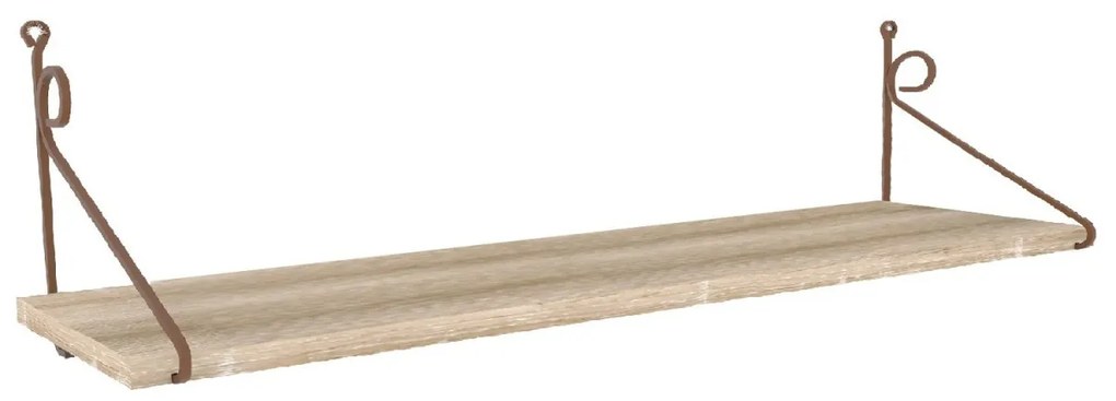 Malá nástenná polička Seramoni Dub Castello medový/hnedá