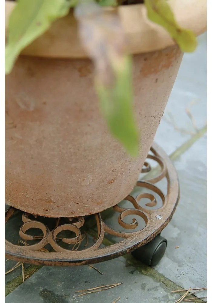 Kovový pojazdný podstavec pod kvetináč ø 29 cm – Esschert Design