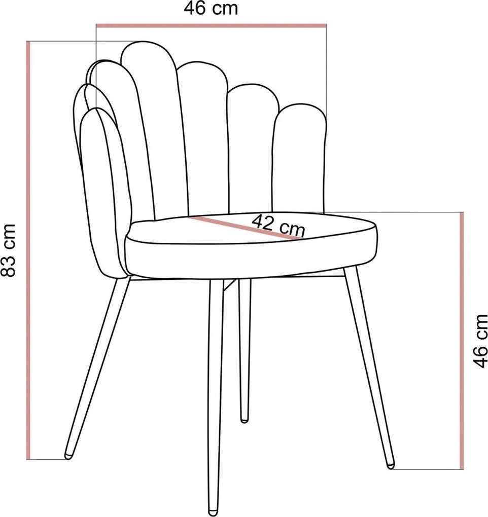 JEDÁLENSKÁ STOLIČKA GIANNA BÉŽOVÁ + ZLATÉ NOHY
