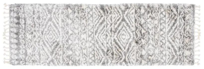Kusový koberec shaggy Acama sivý atyp 80x300cm
