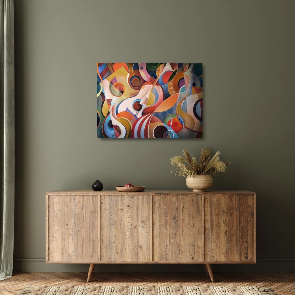 Sklenený obraz - Hudobný abstrakt (70x50 cm)