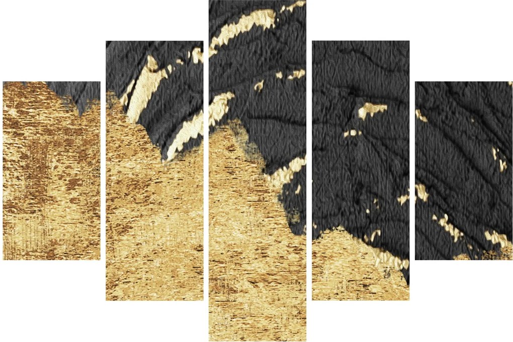 Obraz - Zlatá štruktúra N⁰1 (150x105 cm)