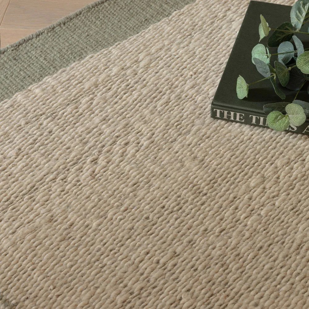 Krémový/šalviovozelený ručne tkaný vlnený koberec 200x290 cm Lima Sage – Asiatic Carpets