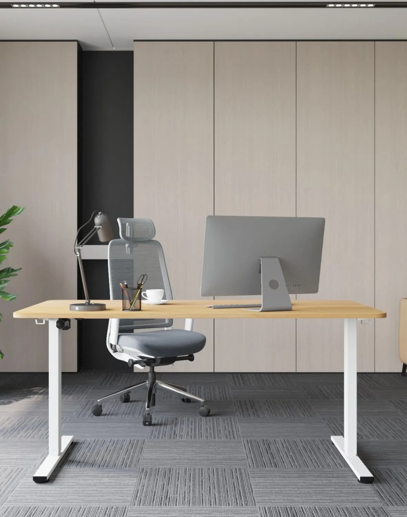 Výškovo nastaviteľný stôl Alto 100 White 140 cm