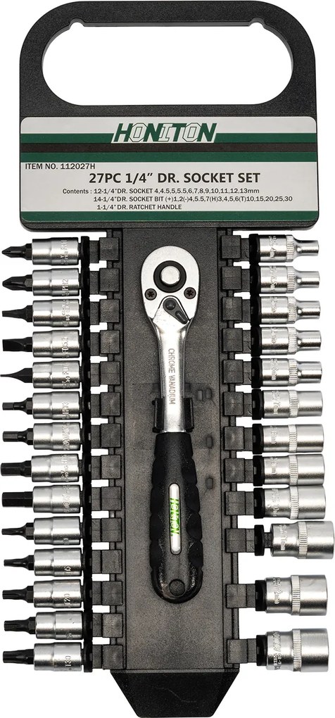 HONITON Sada nástrčiek 1/4" 27 kusov