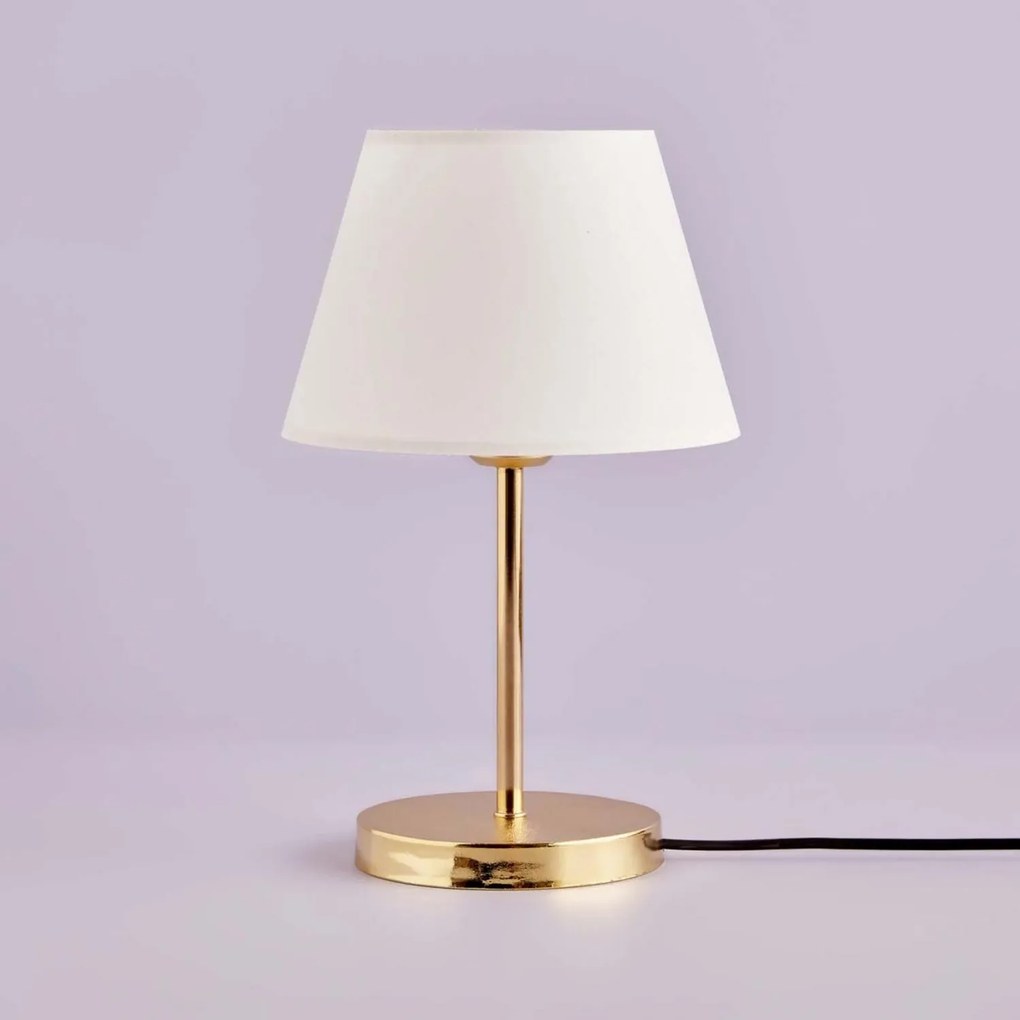 Stolní lampa Shade II bílá/zlatá
