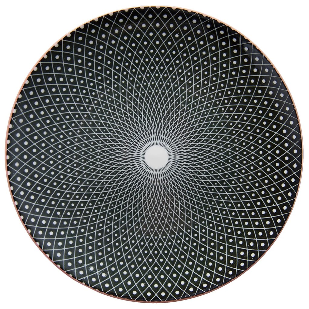 Čierny dezertný tanier Blackin - Ø 21 cm