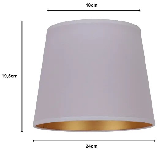 Duolla - Tienidlo k stolnej lampe CLASSIC M E27 pr. 24 cm šedá