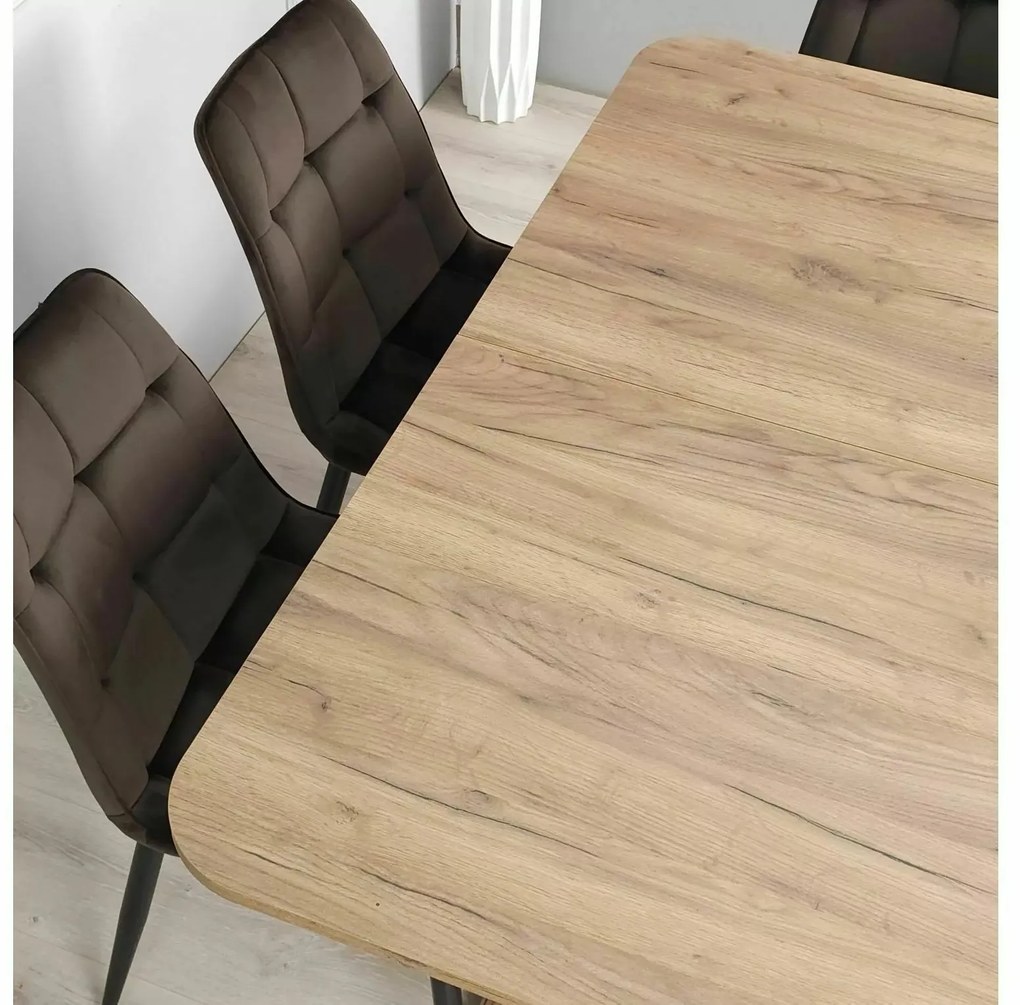 Rozkládací jídelní stůl Vidar 140/180 cm dub craft/krémový