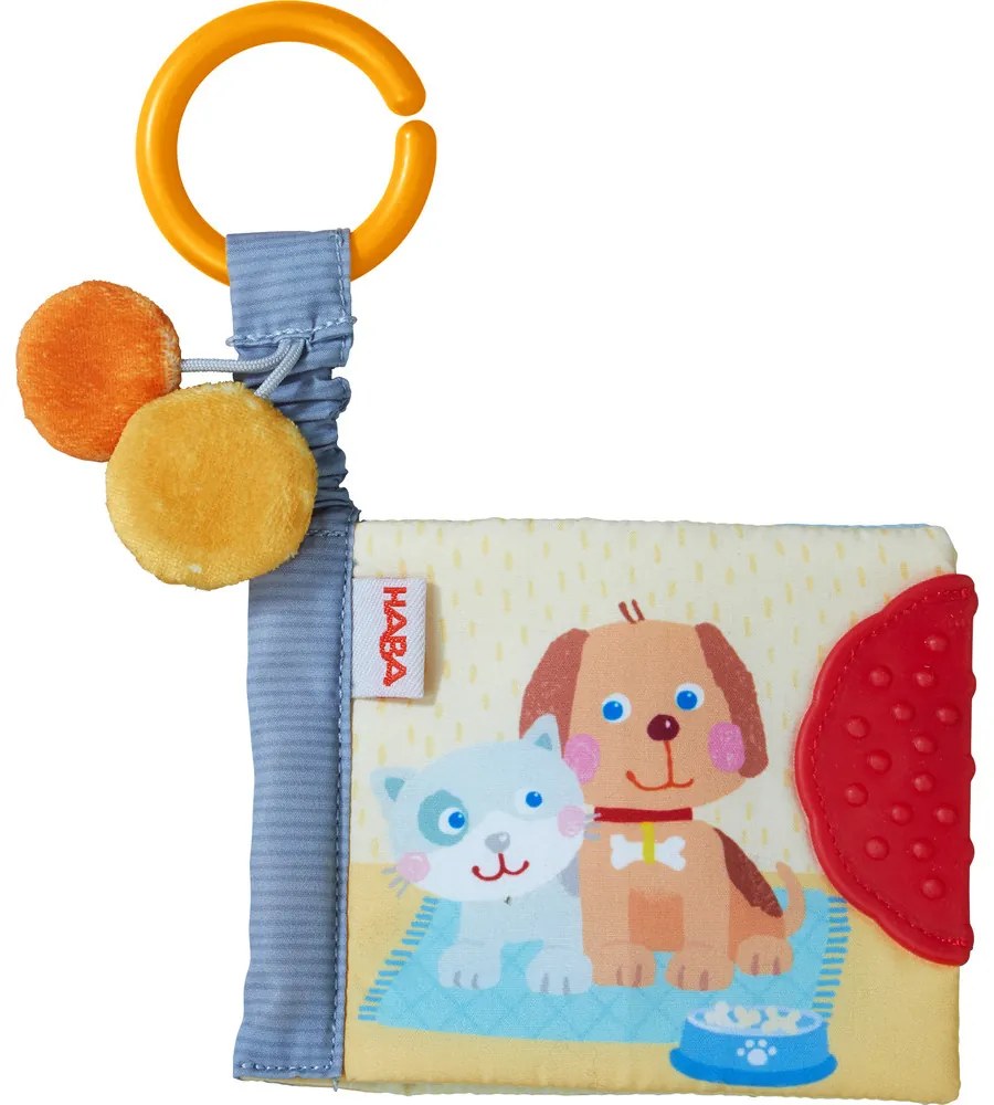 Textilná knižka s hryzadielkom - domáce zvieratká