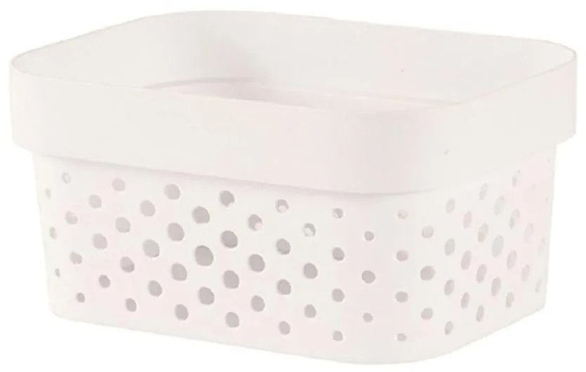 Úložný box zdobený Infinity recyklovaný 1,4l biely 252511