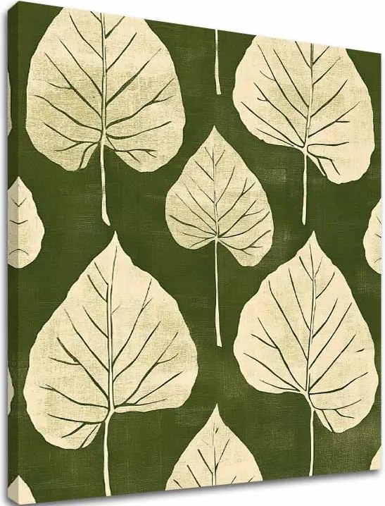 Obraz na plátne Zelené Listy - Botanický Motív