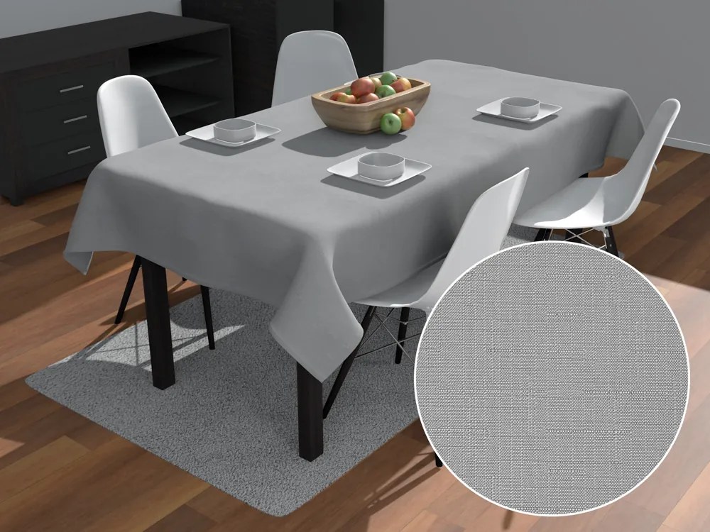 Biante Teflónový obdĺžnikový obrus TF-019 Sivý 50x100 cm