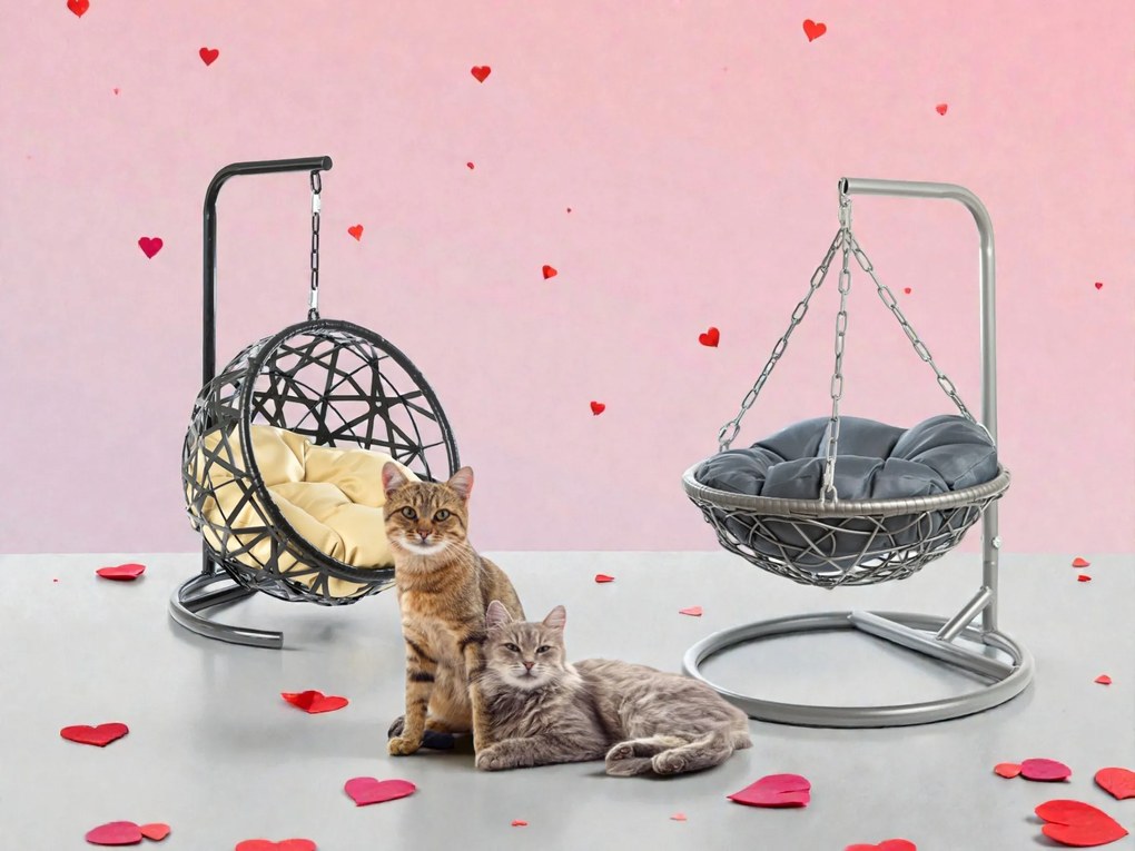 Závesné hojdacie kreslá pre mačky MOON a LILY