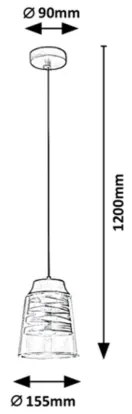 Rabalux - Luster na lanku 1xE27/60W/230V