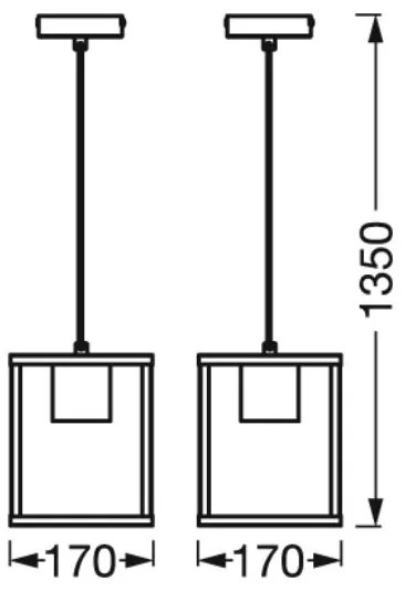 Ledvance - Luster na lanku DECOR NAIROBI 1xE27/15W/230V