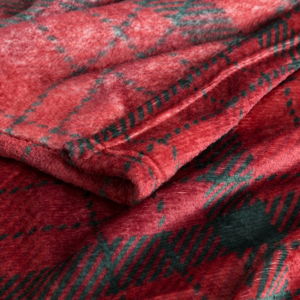 EUROFIRANY VIANOČNÁ FLANELOVÁ DEKA KRATA1 150X200 CM VZOROVANÁ