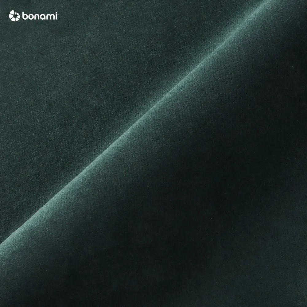 Tmavozelené zamatové kreslo White Label Bon