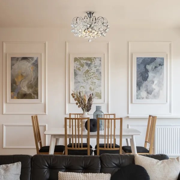 Brilagi - Prisadený luster CRYSTAL 6xE14/60W/230V lesklý chróm