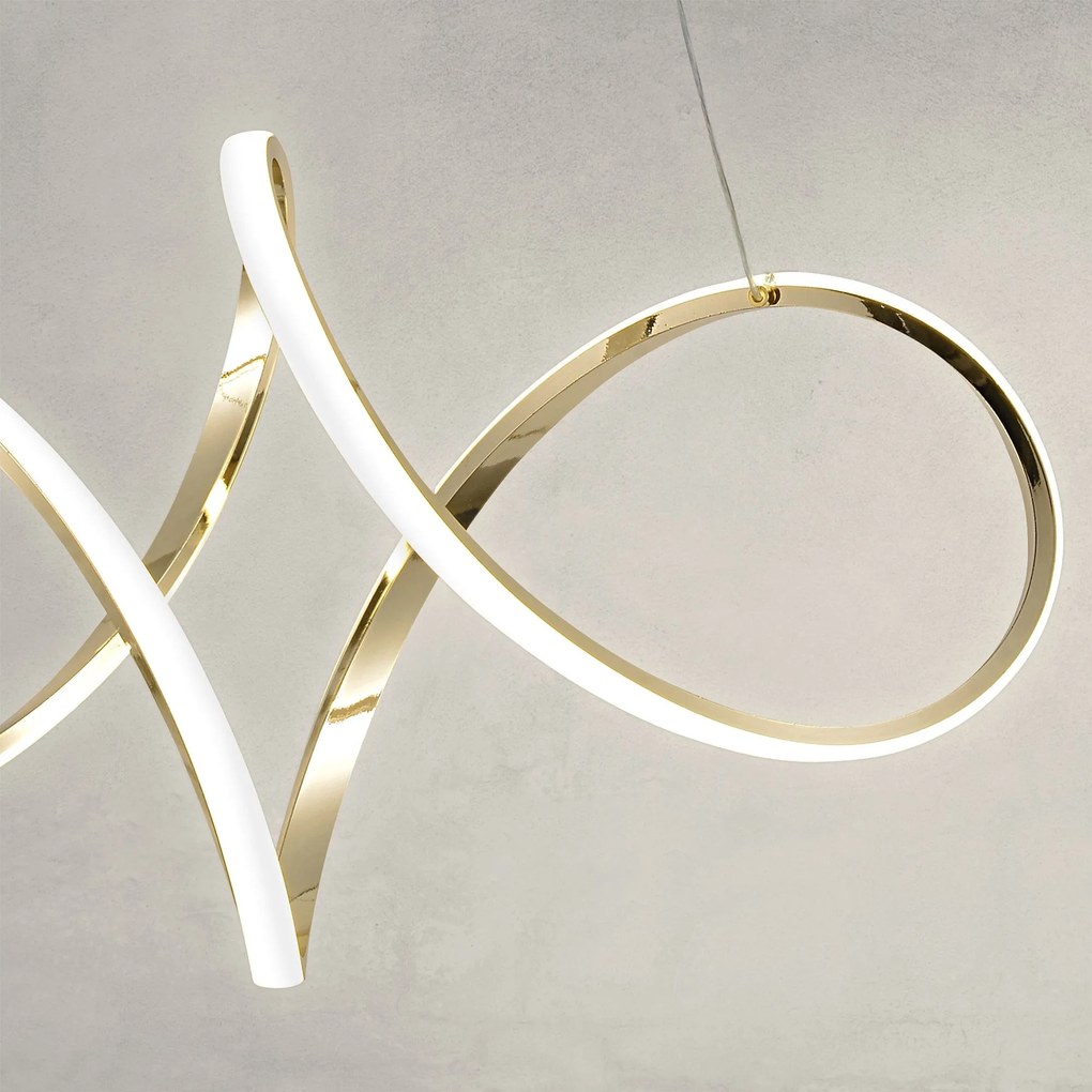 Toolight Toolight, LED závesné svietidlo, 50W, 4000K, 4000lm, G081-1CP, zlatá, OSW-09740