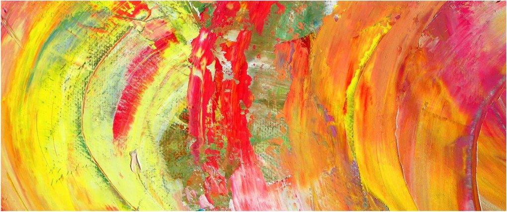 Obraz abstrakcie - maľba (120x50 cm)