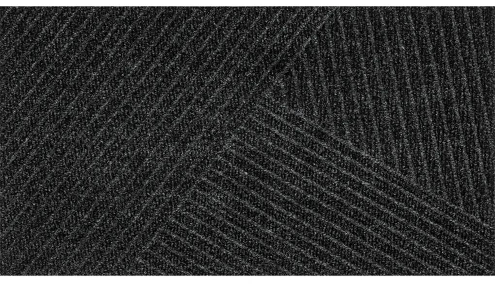 DUNE- tmavosivá pruhovaná rohožka (Vyberte veľkosť: 60*90)