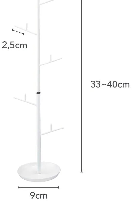 Biely stojan na šperky YAMAZAKI Branch