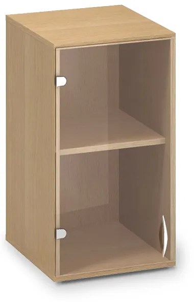 Nadstavbová sklenená skriňa ProOffice 40 x 45,8 x 71,7 cm, pravá, buk