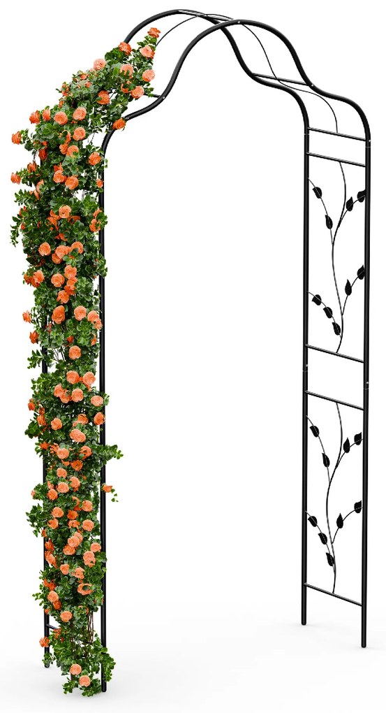 FloraBelle Cupola oblúk, ozdobné vzory listov, odolný voči poveternostným vplyvom, pomôcka na popínanie
