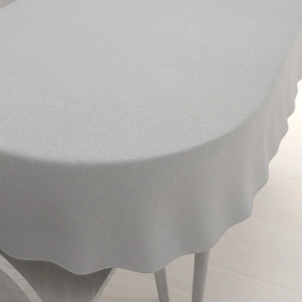 Biante Dekoračný oválny obrus BKR-501 Svetlo sivý 50x100 cm