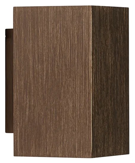 Moderná nástenná lampa tmavo bronzová štvorcová 2-svetlo - Sandy