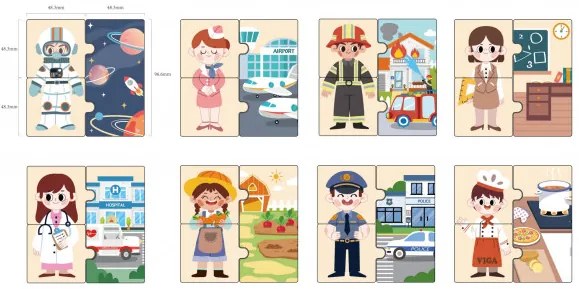 Puzzle Viga 44650 povolania
