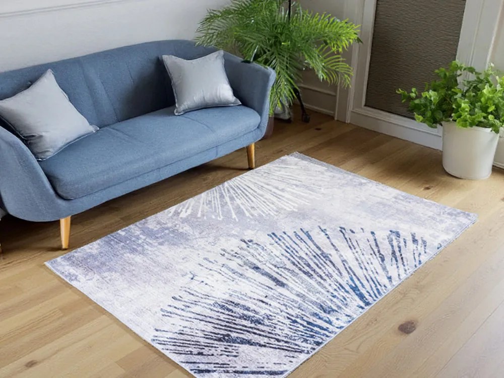 Koberec Roma – sivý s abstraktným vzorom, obdĺžnikový tvar Rozmer: 200x300 cm