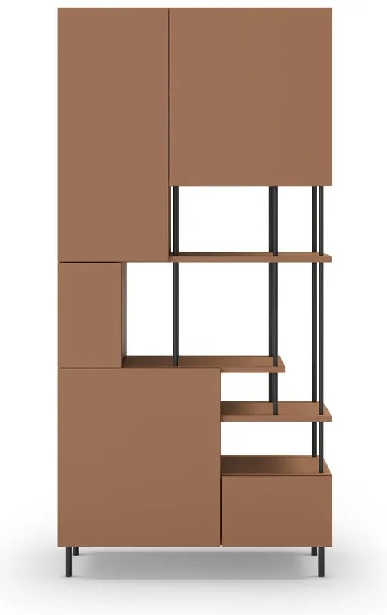 Knižnica v tehlovej farbe 84x175 cm Perla – Marckeric