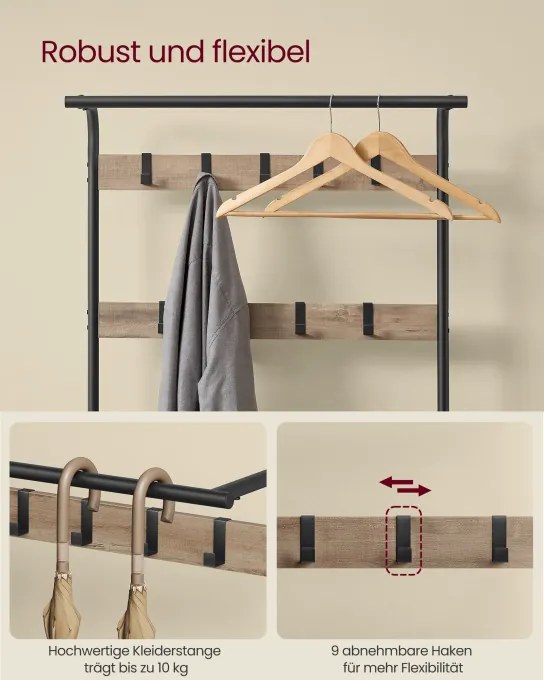 Vešiakový stojan s botníkom HSR040K02