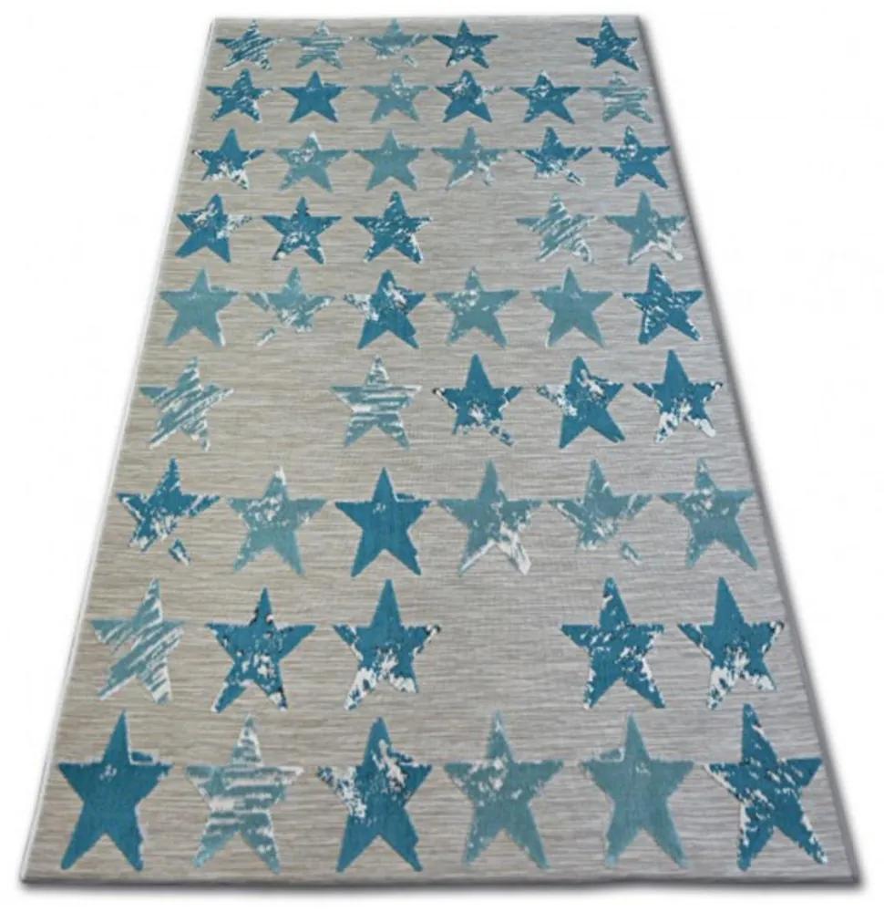 Kusový koberec PP Hviezdy modrý 160x230cm