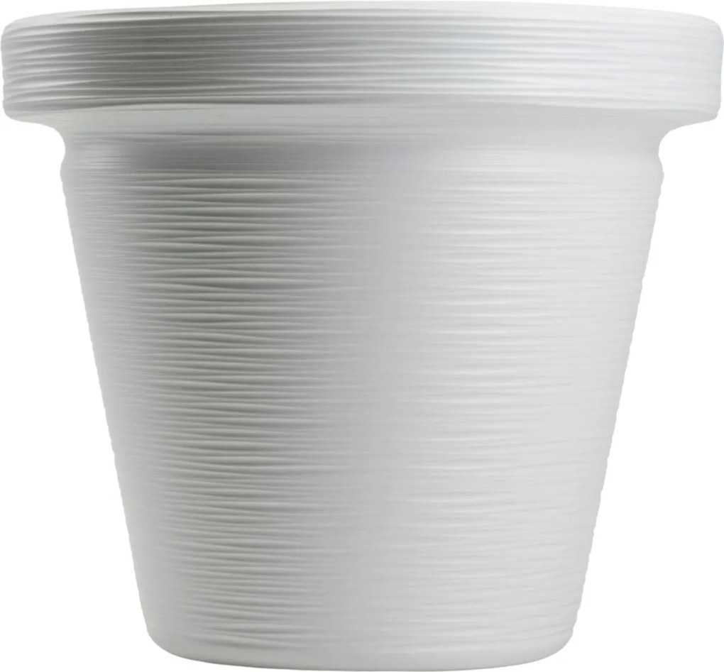 PLASTOVÝ KVETINÁČ SRTIA RIFLO 46X40 CM BIELA