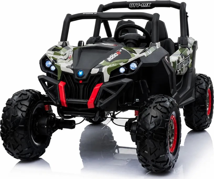 LEAN CARS Elektromobil Jeep XMX603 4x4 v kamuflážnom laku