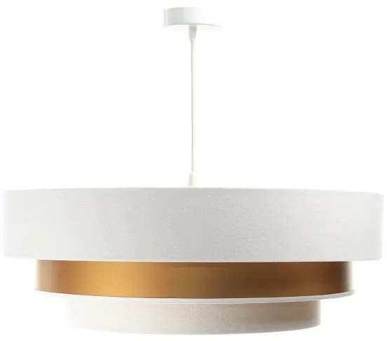 Luster na lanku TRINITI 1xE27/60W/230V biela/zlatá