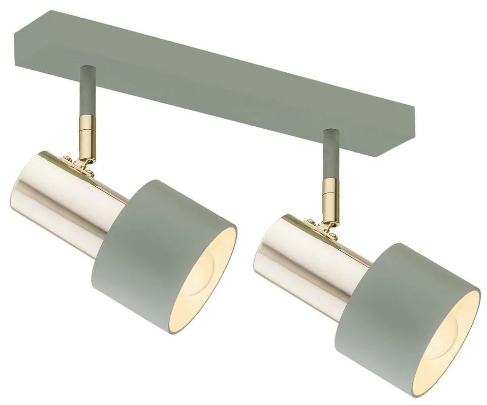 Argon 0926 - Bodové svietidlo DORIA 2xE27/15W/230V zelená/mosadz