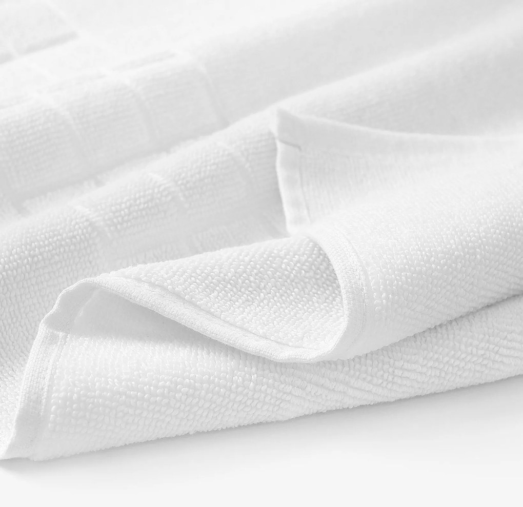 Goldea kúpeľňová froté predložka mozaika – biela 50 x 70 cm