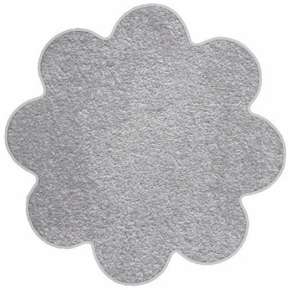 Vopi koberce Kusový koberec Eton sivý kvetina - 160x160 kvietok cm