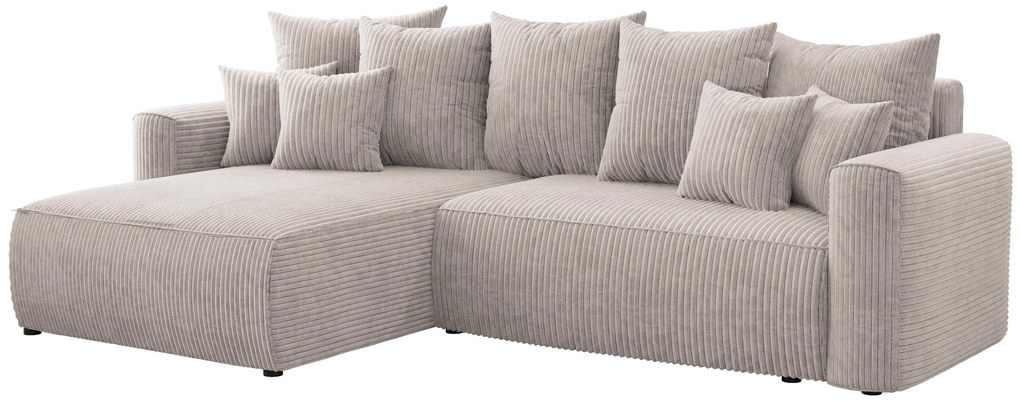 Rohová sedačka Baria (L) (svetlohnedá). Akcia -20%. Vlastná spoľahlivá doprava až k Vám domov. 1133081