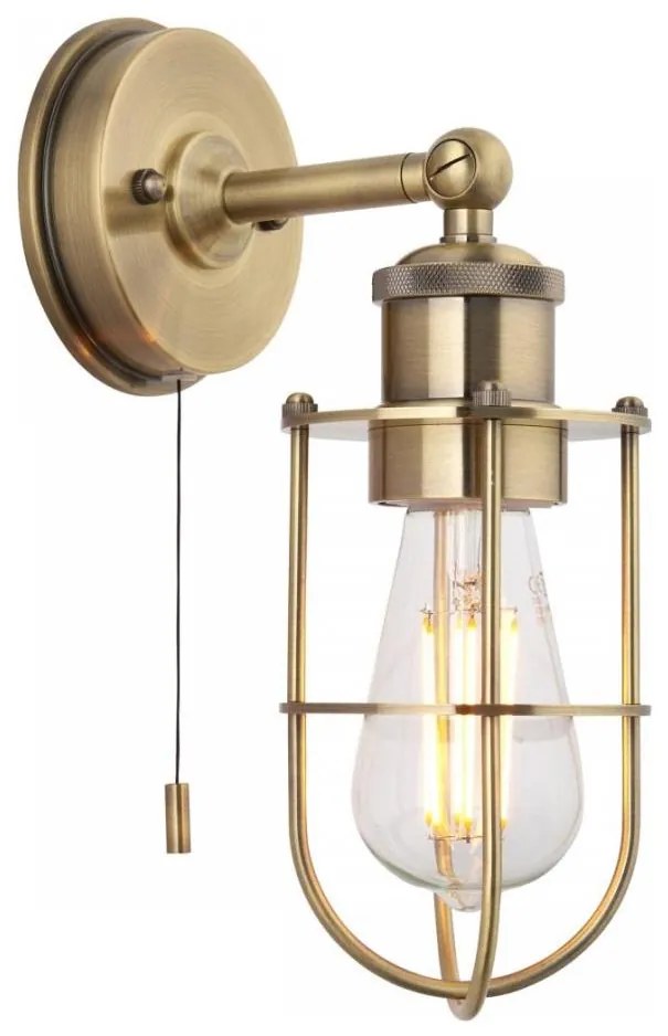 Endon 99952 - Kúpeľňové nástenné svietidlo CREW 1xE27/6W/230V IP44 mosadz