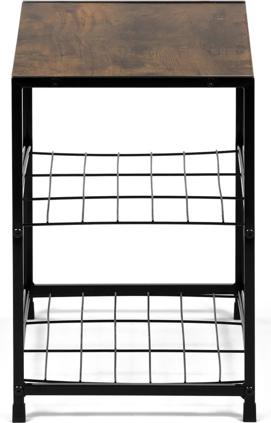 Skrinka na topánky s 2 policami, staré drevo