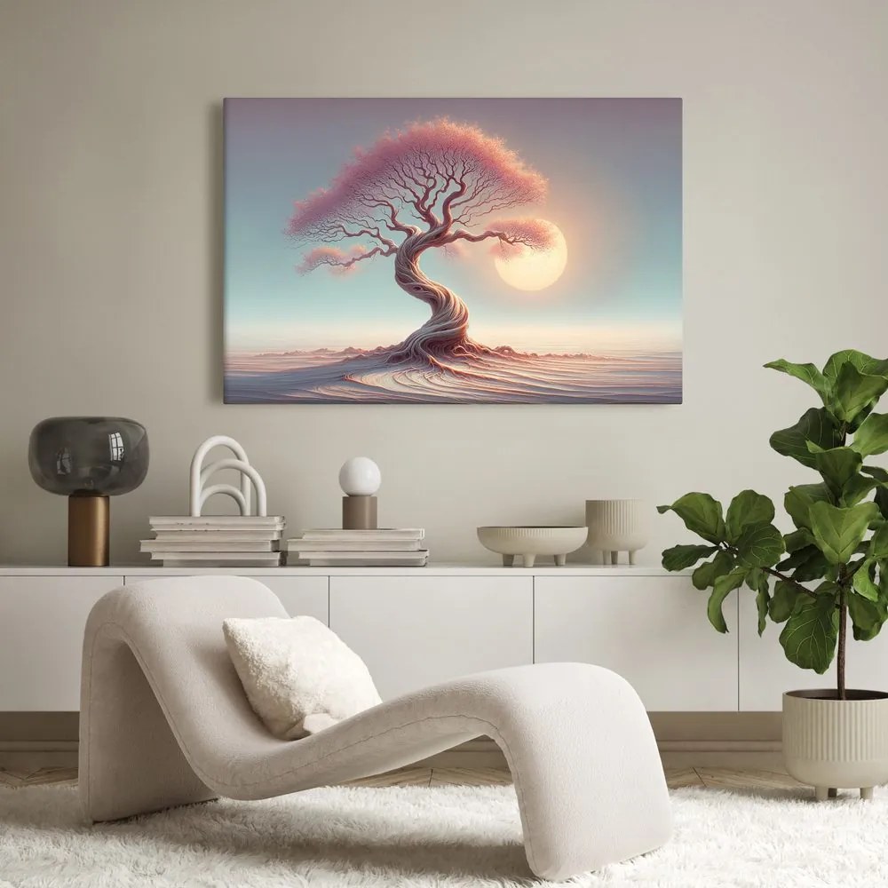 Obraz mystický strom života pri západe slnka