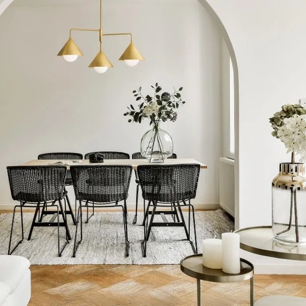 Alora Mood ALM-REMYCK3-GD - Luster na tyči REMYCK 3xE27/60W/230V zlatý