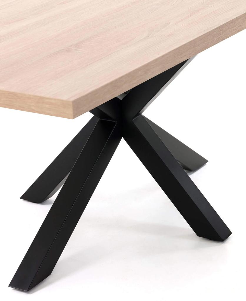Jedálenský stôl arya table 160 x 100 cm čierny, prírodný MUZZA
